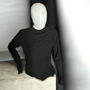 Elegant Black Long Sleeve Women's Top